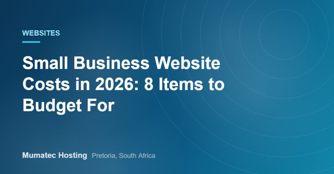 Small business website costs in 2026