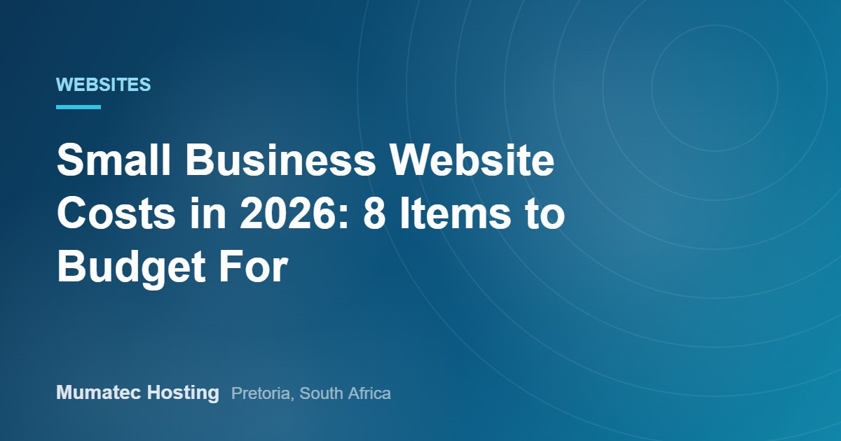 Small business website costs in 2026